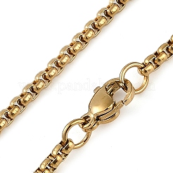 201 Stainless Steel Arabic Elements Rectangle Pendant Box Chain Necklaces&nbsp;LS-NJEW-D089-02G
