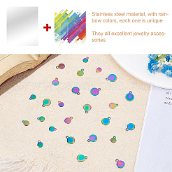 40Pcs 4 Size PVD Vacuum Plating 304 Stainless Steel Charms&nbsp;STAS-UN0020-50MC
