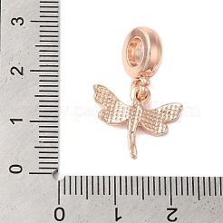Rack Plating Alloy Rhinestone European Dangle Charms&nbsp;PALLOY-S189-27RG