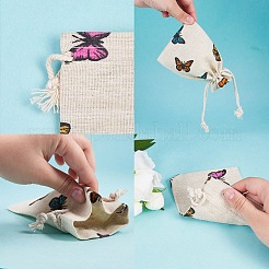 Polycotton(Polyester Cotton) Packing Pouches Drawstring Bags&nbsp;ABAG-T004-10x14-03