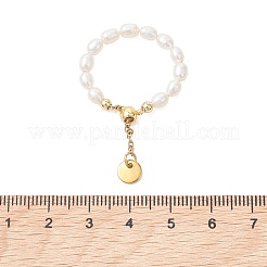 3Pcs 3 Styles Natural Cultured Freshwater Pearl Beaded Stretch Finger Rings&nbsp;RJEW-JR01010