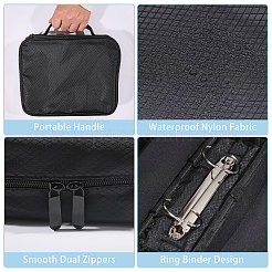 Nylon Loose Leaf Jewelry Organizer Storage Zipper Bags&nbsp;ABAG-WH0063-115B
