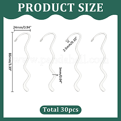 30Pcs Zinc Alloy Wavy Bookmarks&nbsp;FIND-ME0002-19