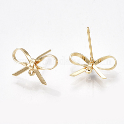 Brass Stud Earring Findings&nbsp;KK-S350-013G