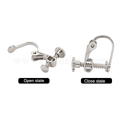 Brass Screw On Clip-on Earring Findings&nbsp;KK-L164-02
