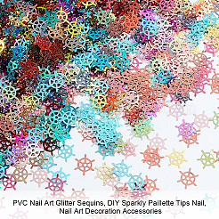 10 Bags 10 Colors PVC Nail Art Glitter Sequins&nbsp;MRMJ-OC0003-50