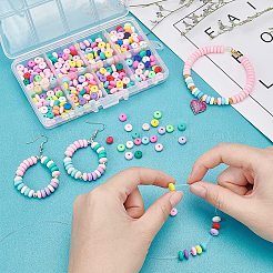 4 Strands 4 Colors Handmade Polymer Clay Beads Strands&nbsp;CLAY-PH0001-55