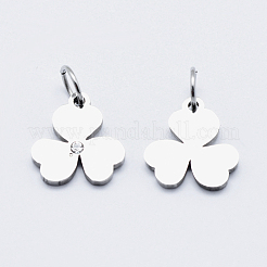 Eco-Friendly 316 Surgical Stainless Steel Micro Pave Cubic Zirconia Charms&nbsp;RB-I078-79P-NR