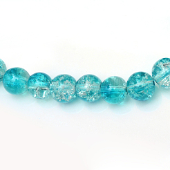 Baking Paint Crackle Glass Beads Strands&nbsp;X-CCG-S001-6mm-06