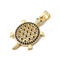 Brass Micro Pave Cubic Zirconia Pendants&nbsp;KK-H267-080G-01