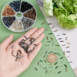 1260Pcs 7 Style Glass Twisted Bugle Beads&nbsp;SEED-PH0001-55