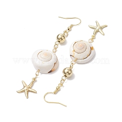 Natural Shiva Eye Shell Dangle Earrings&nbsp;EJEW-JE05798