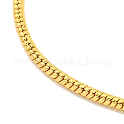 3MM Brass European Style Round Snake Chain Bracelets for Jewelry Making&nbsp;BJEW-G703-04G