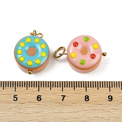 304 Stainless Steel with Handmade Lampwork Pendants&nbsp;STAS-Q352-01G