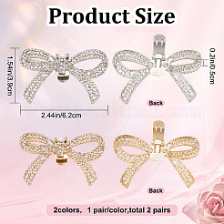 4Pcs 2 Colors Alloy Crystal Rhinestone Wedding Shoe Decorations&nbsp;FIND-CP0001-41A