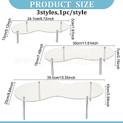 3 Sets 3 Styles Acrylic Cupcake Riser Holder&nbsp;ODIS-FG0001-71