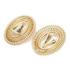 Brass Micro Pave Cubic Zirconia Pendants&nbsp;KK-K408-63G