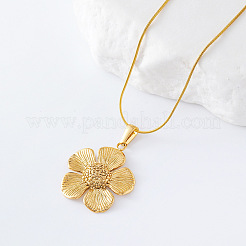 3Pcs Stainless Steel Flower Pendant Necklaces for Women&nbsp;LE1173