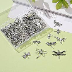 90Pcs 9 Style Tibetan Style Zinc Alloy Pendants&nbsp;TIBEP-PH0020-21AS-RS-W