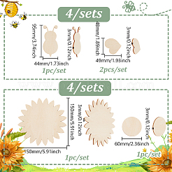 8 Sets 2 Styles Unfinished Wood Cutouts&nbsp;DIY-GA0007-68