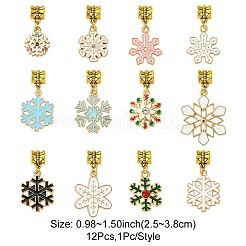 Christmas Alloy Enamel European Dangle Charms&nbsp;PALLOY-FS00013