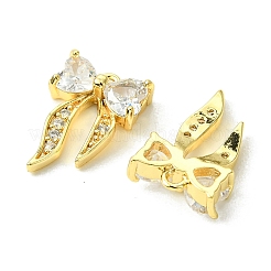 Brass Micro Pave Cubic Zirconia Charms&nbsp;FIND-Z035-04G