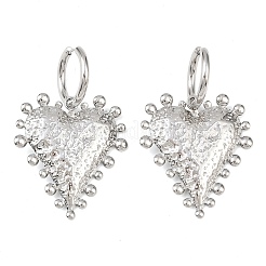 304 Stainless Steel Heart Hoop Earrings&nbsp;EJEW-K268-74P