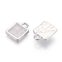 Square Alloy Resin Charms&nbsp;PALLOY-N177-04P