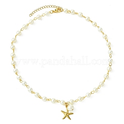304 Stainless Steel Starfish Charms Necklace&nbsp;NJEW-JN04917