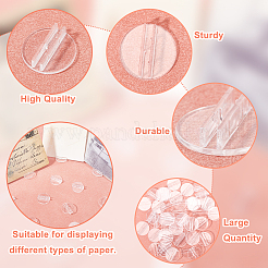 150Pcs Round Transparent Plastic Card Holder&nbsp;KY-CP0001-19