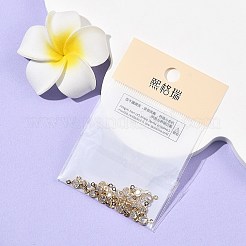 SHEGRACE Brass Pave Cubic Zirconia Flat Round Connector Charms&nbsp;XGRQ2O341-442A-G