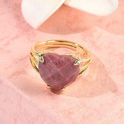 Brass Cuff Open Rings&nbsp;RJEW-D347-01G