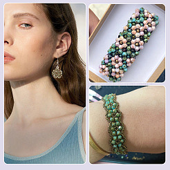201Pcs 3 Colors Picasso Glass Seed Beads&nbsp;SEED-TAD0001-01B