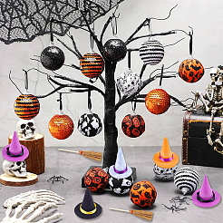 16Pcs Mini Polyester Witch Hats&nbsp;AJEW-CP0009-34