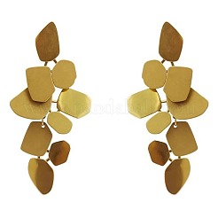 Brass Leaf Dangle Stud Earrings&nbsp;FS-WG62B68-01