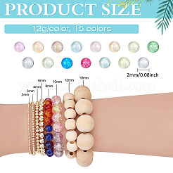 180G 15 Colors DIY Nail Art Decoration Mini Glass Beads&nbsp;MRMJ-PH0003-08