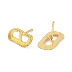 Brass Stud Earring Findings&nbsp;KK-F891-06G