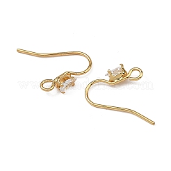SHEGRACE Brass Pave Cubic Zirconia Earring Findings&nbsp;XGRQ4S192-742G