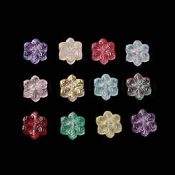 Spray Painted Transparent Glass Beads&nbsp;GLAA-D006-19