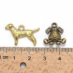 Tibetan Style Alloy Puppy Pendants&nbsp;TIBEP-MSMC021-28