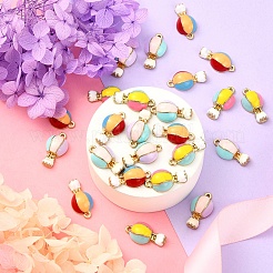 30Pcs 3 Colors Alloy Enamel Pendants&nbsp;ENAM-CJ0002-38