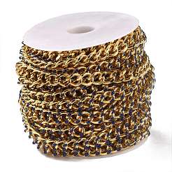 Golden Brass Enamel Curb Chain&nbsp;CHC-H103-07C-G