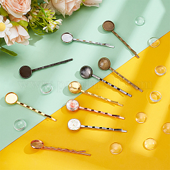 40Pcs 5 Colors Iron Hair Bobby Pin Findings&nbsp;OHAR-UN0010-31