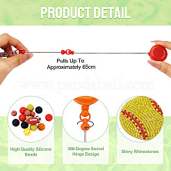Plastic Beadable Badge Reels&nbsp;AJEW-BT0001-12