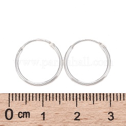 925 Sterling Silver Hoop Earring Findings&nbsp;STER-E062-05B-S
