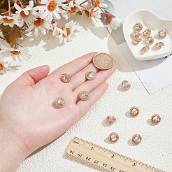 20Pcs 1-Hole Flat Round Zinc Alloy Rhinestones Buttons&nbsp;ALRI-NB0001-20F