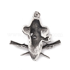 304 Stainless Steel Crystal Rhinestone Pendant&nbsp;STAS-E158-46AS