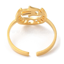 304 Stainless Steel Open Cuff Ring&nbsp;RJEW-K251-03G