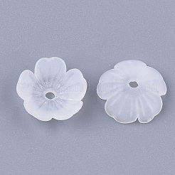 5-Petal Transparent Acrylic Bead Caps&nbsp;FACR-T001-11