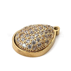 304 Stainless Steel Micro Pave Cubic Zirconia Charms&nbsp;LS-STAS-I356-04G-05